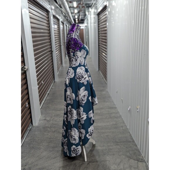 Speechless Size 5 Hi Low Strapless Floral Formal Prom Pageant Dress Junior - Picture 2 of 6